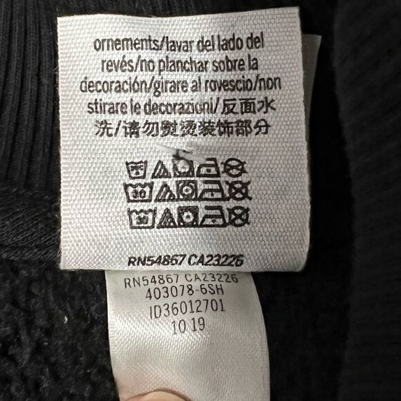 PINK Victoria Secret Sherpa Fleece Pullover 3/4 Zip Crop Black Sweater  Sz L - Picture 8 of 10